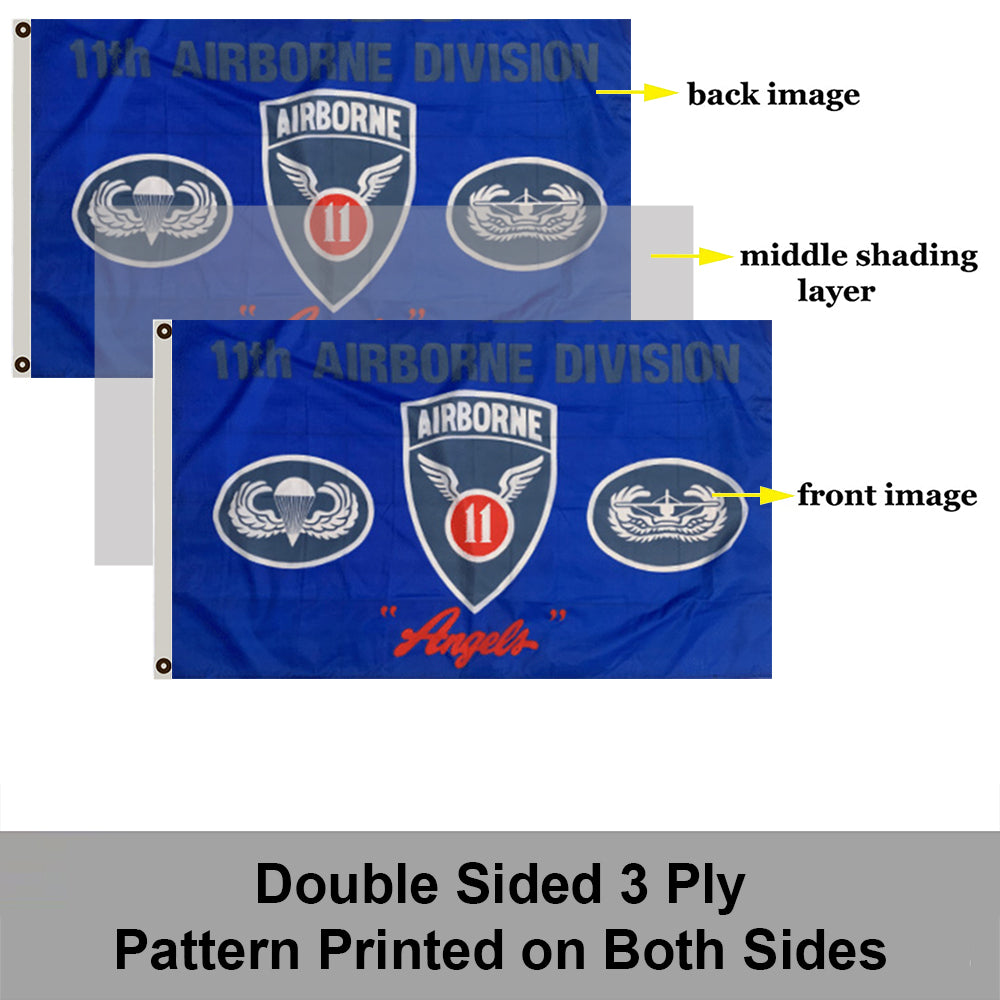 11th AIRBORNE flag military paratrooper ww2 war angels us army flags 3x5ft banner man cave