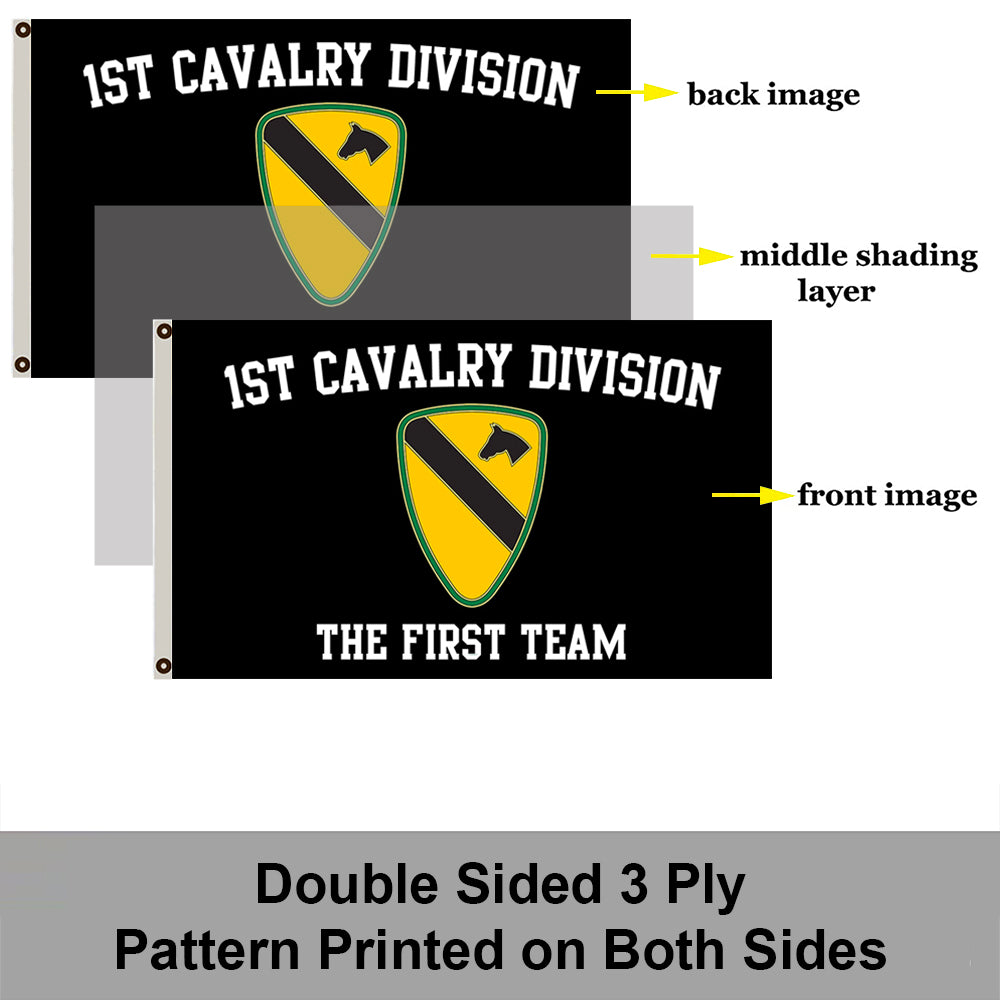 1st Cavalry Division flag 3x5ft banner man cave 2