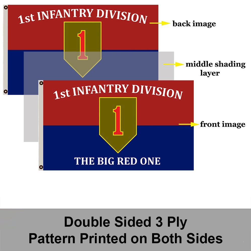 1st Infantry Division flag 3x5ft banner man cave 2