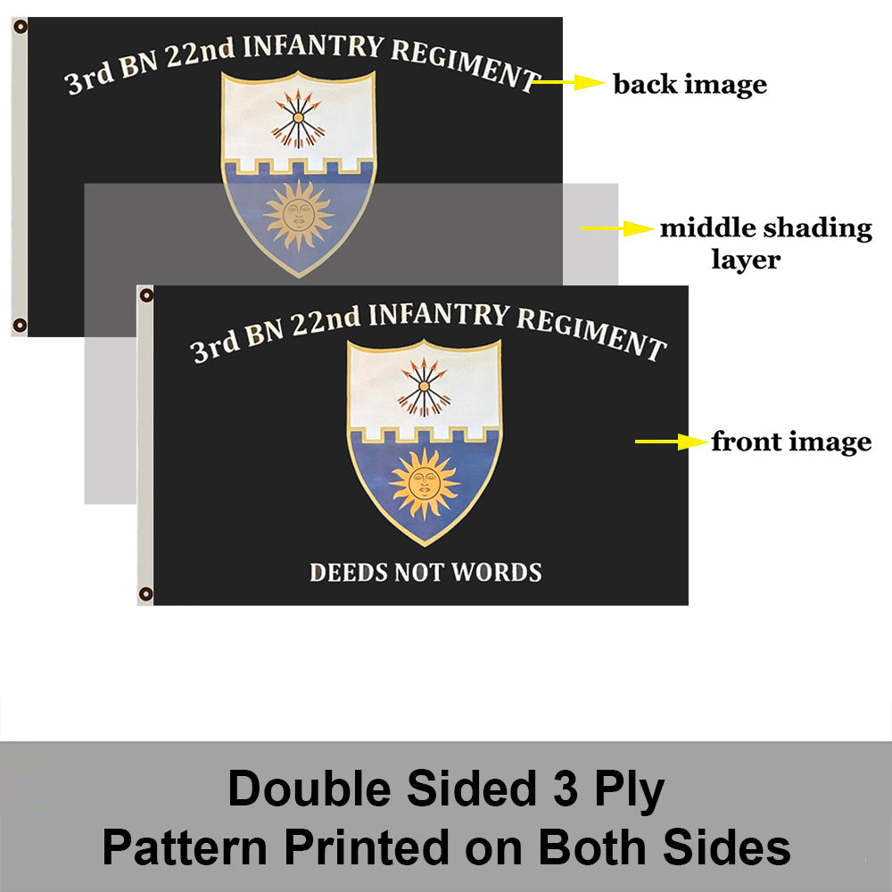 3rd bn 22nd Infantry Regiment flag 3x5ft banner man cave