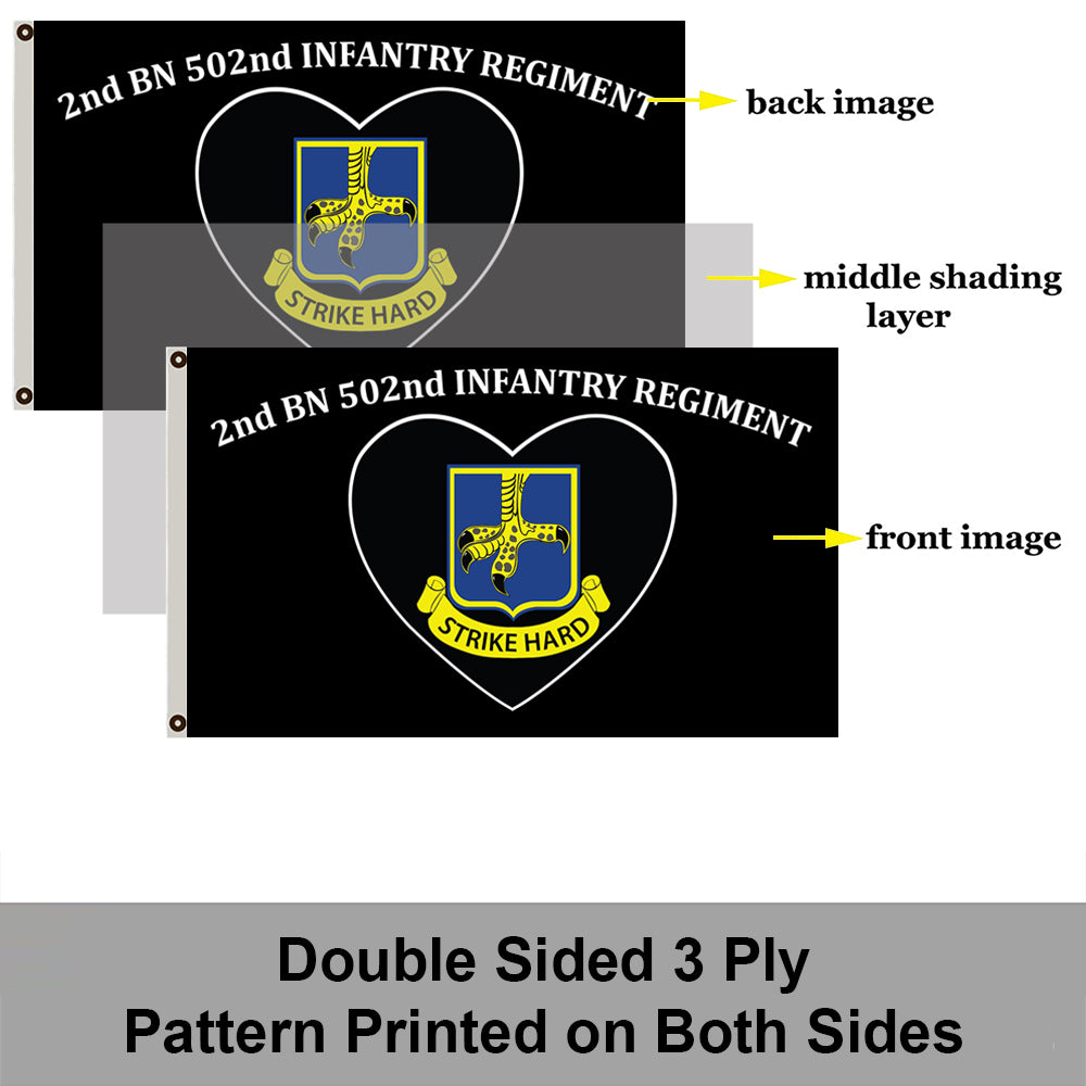 2nd bn 502nd infantry regiment flag 3x5ft banner man cave