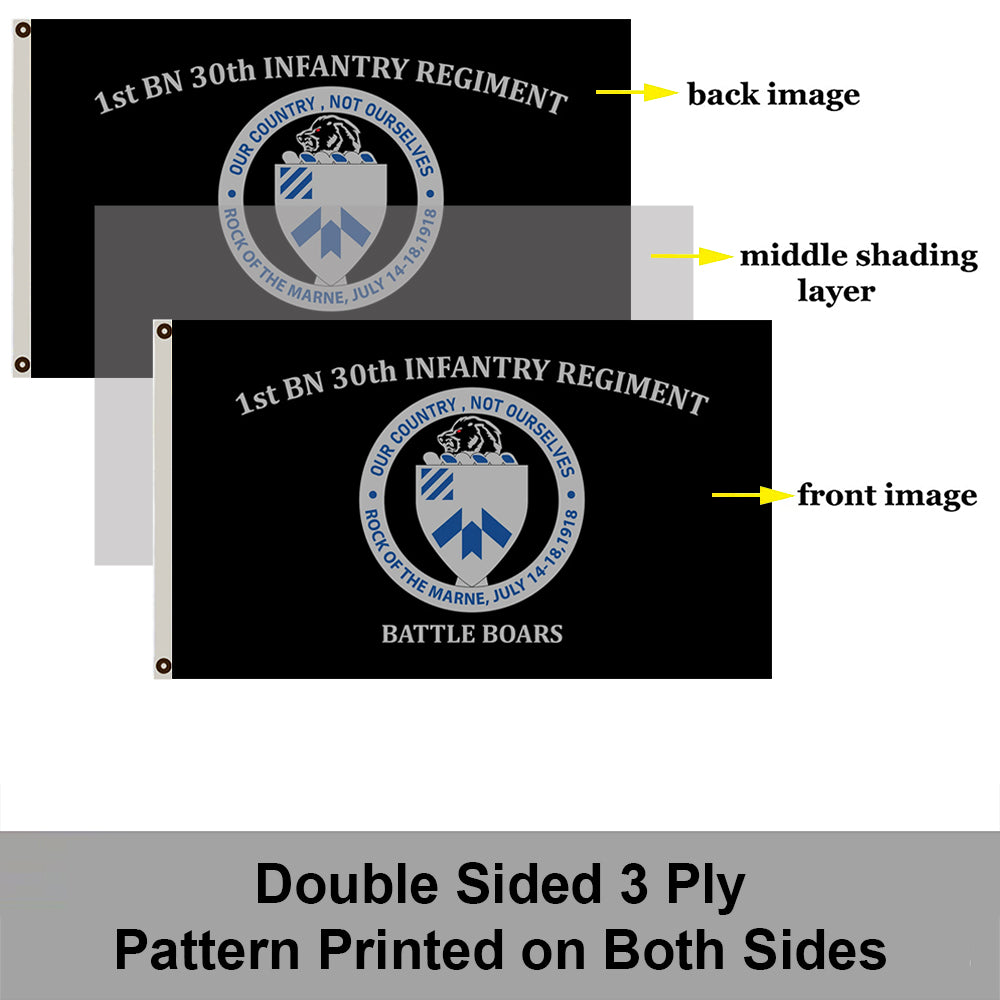 1st BN 30th Infantry Regiment Battle Boars flag 3x5ft banner man cave