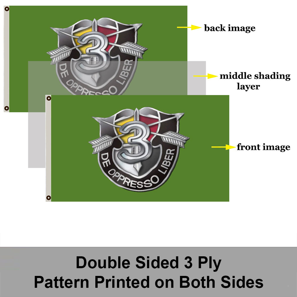 3rd Sfg Numeral Od Green flag 3x5ft banner man cave