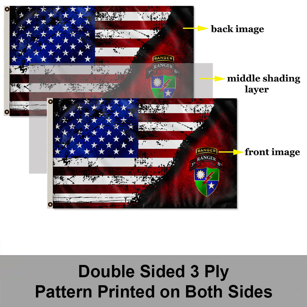3/75 Tabbed Stars & Stripes flag 3x5ft banner man cave