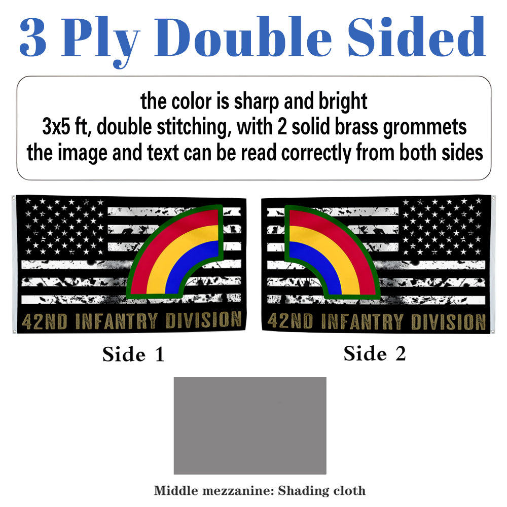 42nd Infantry Division flag 3x5ft banner man cave