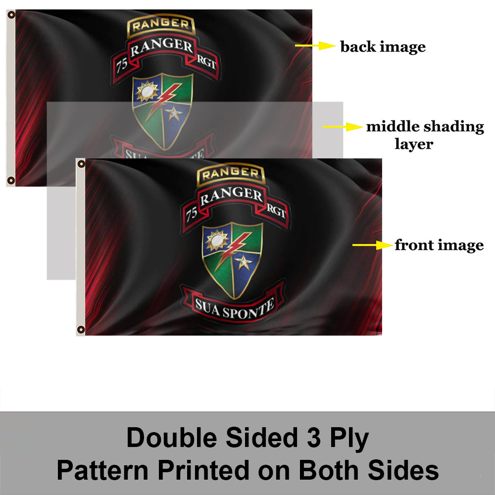 75th Ranger Regiment flag Tabbed Dui Sua Sponte flags 3x5ft banner man cave