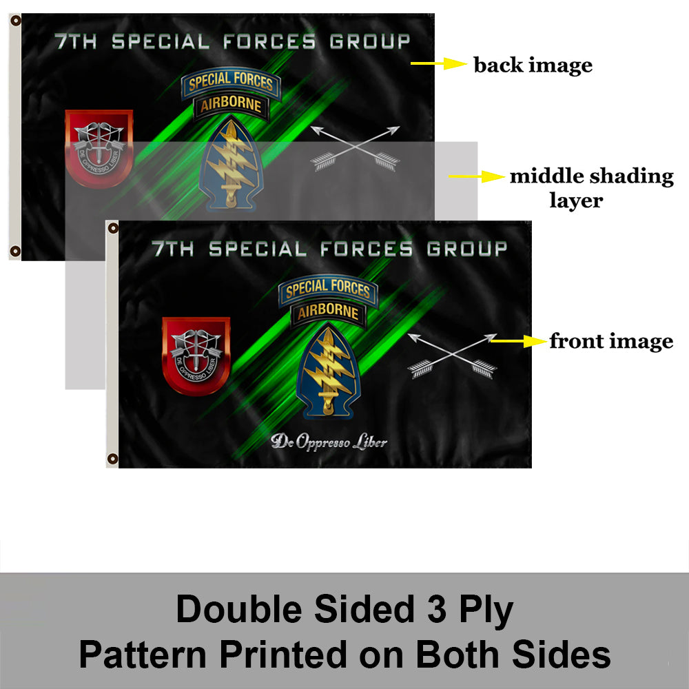 7th Special Forces Group Airborne flag De Oppresso Liber flags 3x5ft banner man cave