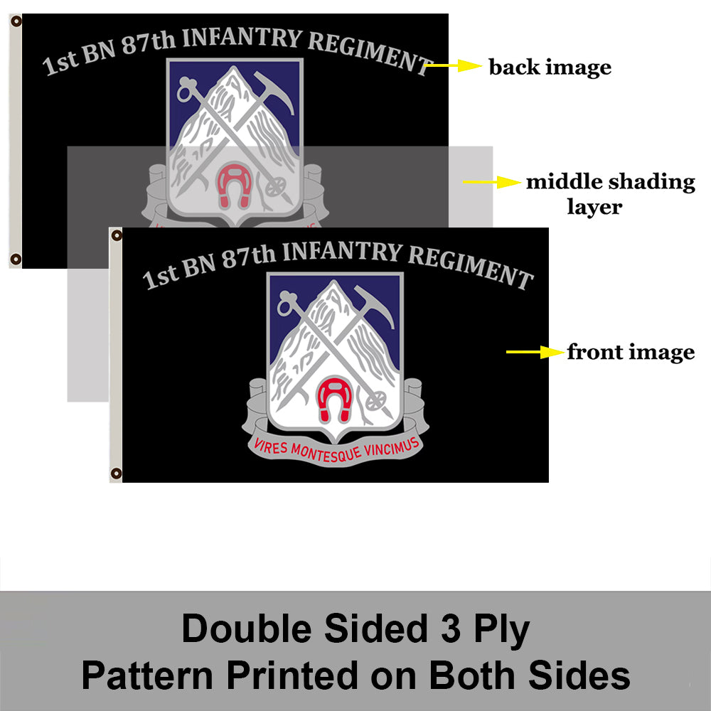 1st BN 87th Infantry Regiment flag 3x5ft banner man cave