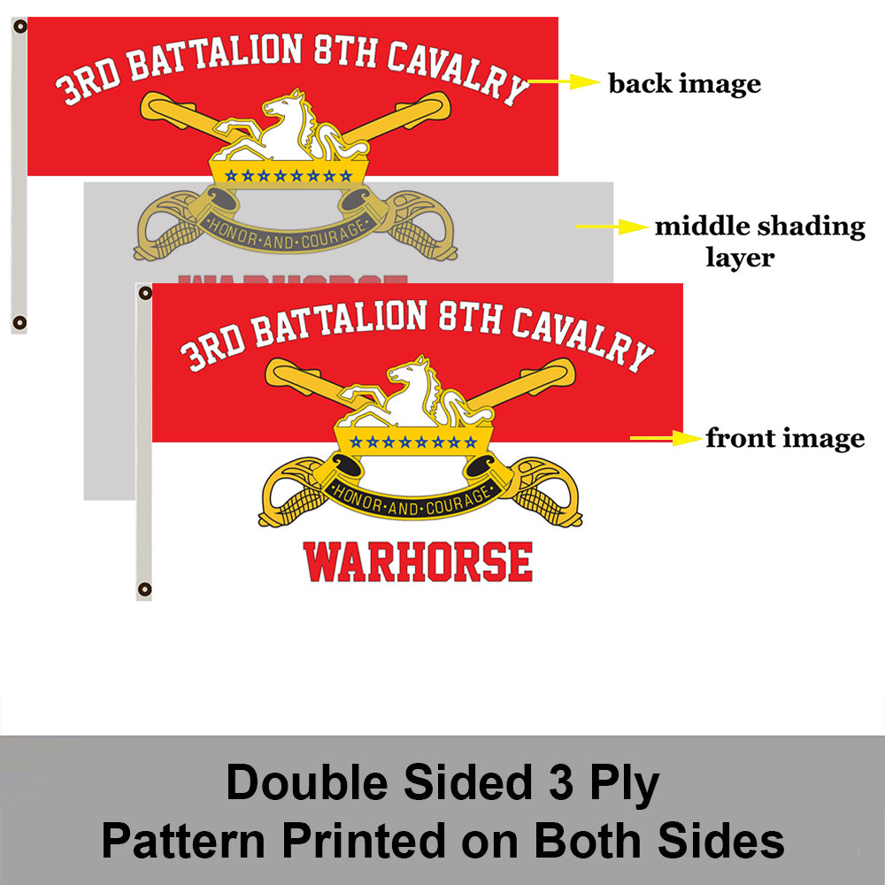 8th Cavalry flag 3rd Battallon flags 3x5ft banner man cave