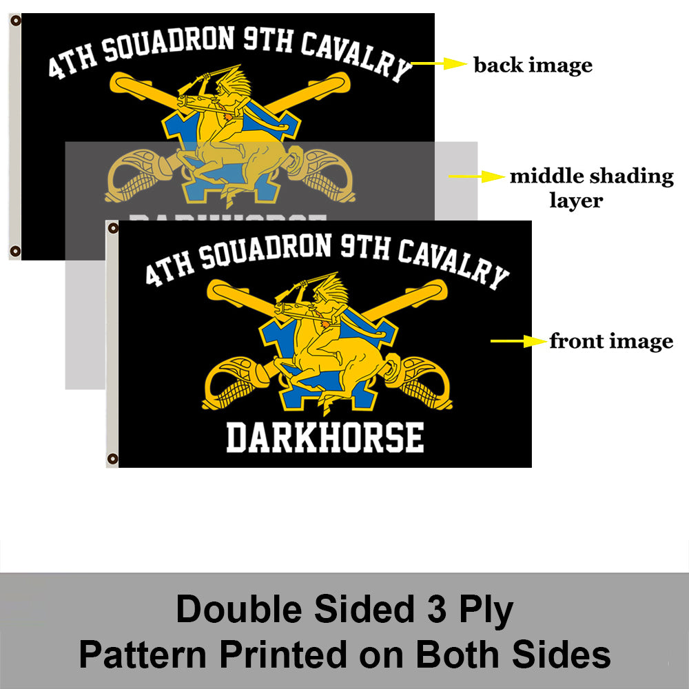 4th Squadron 9th Cavalry flag 3x5ft banner man cave