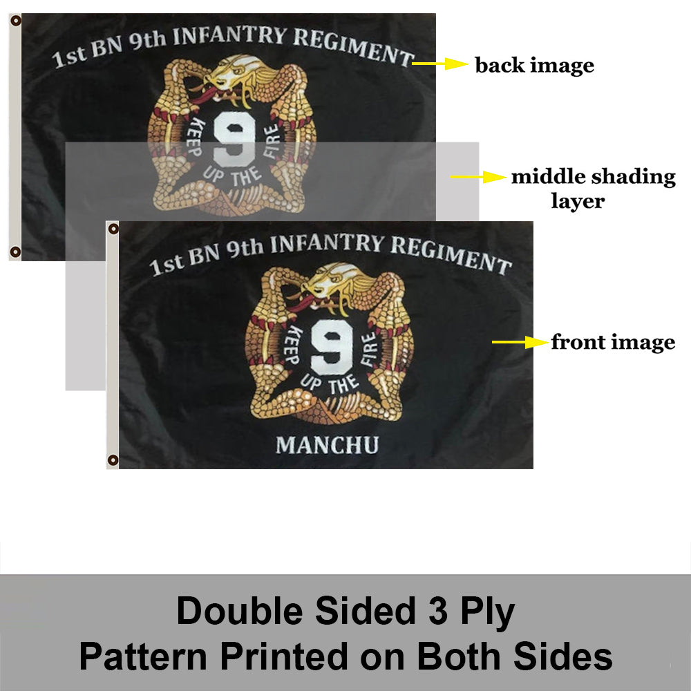 1st BN 9th INEANTRY REGIMENT flag 3x5ft banner man cave