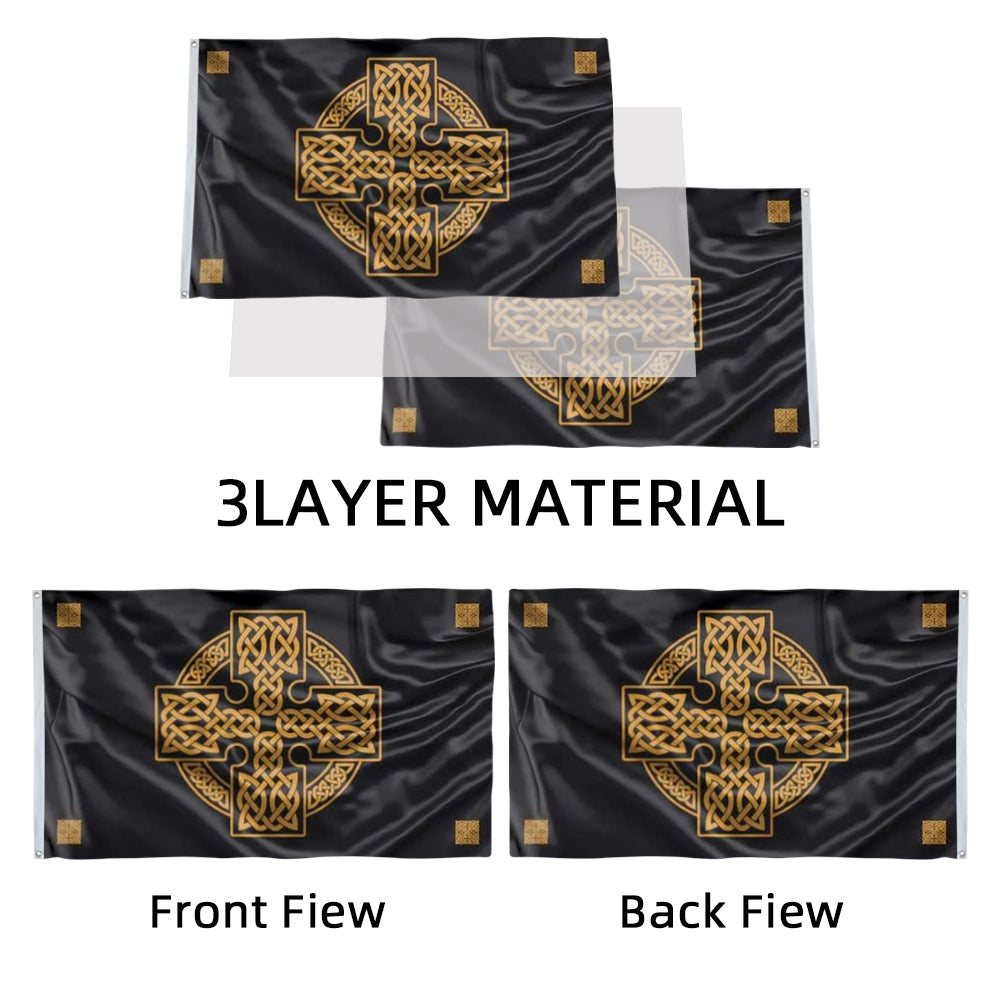 Ancient Celtic Cross flag 3x5ft banner man cave