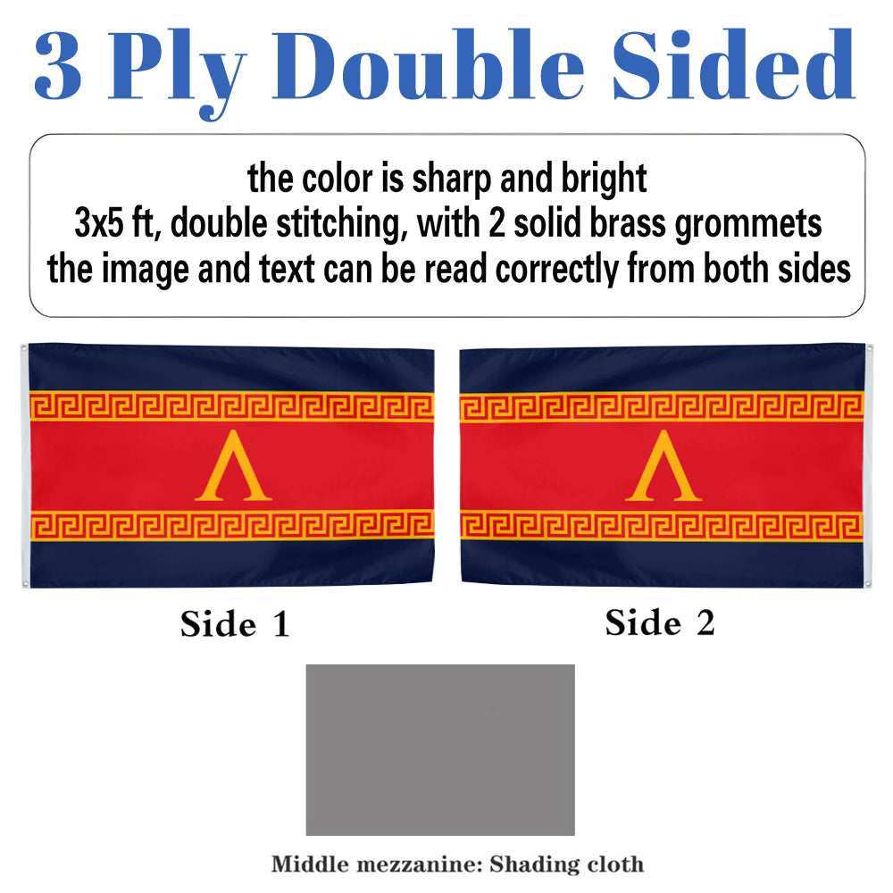 Ancient Style Red Sparta flag 3x5ft banner man cave