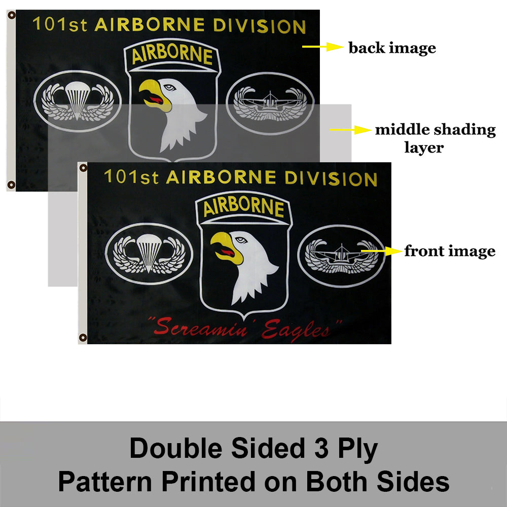 Army 101st Airborne Division Screamin Eagles flag 3x5ft banner man cave