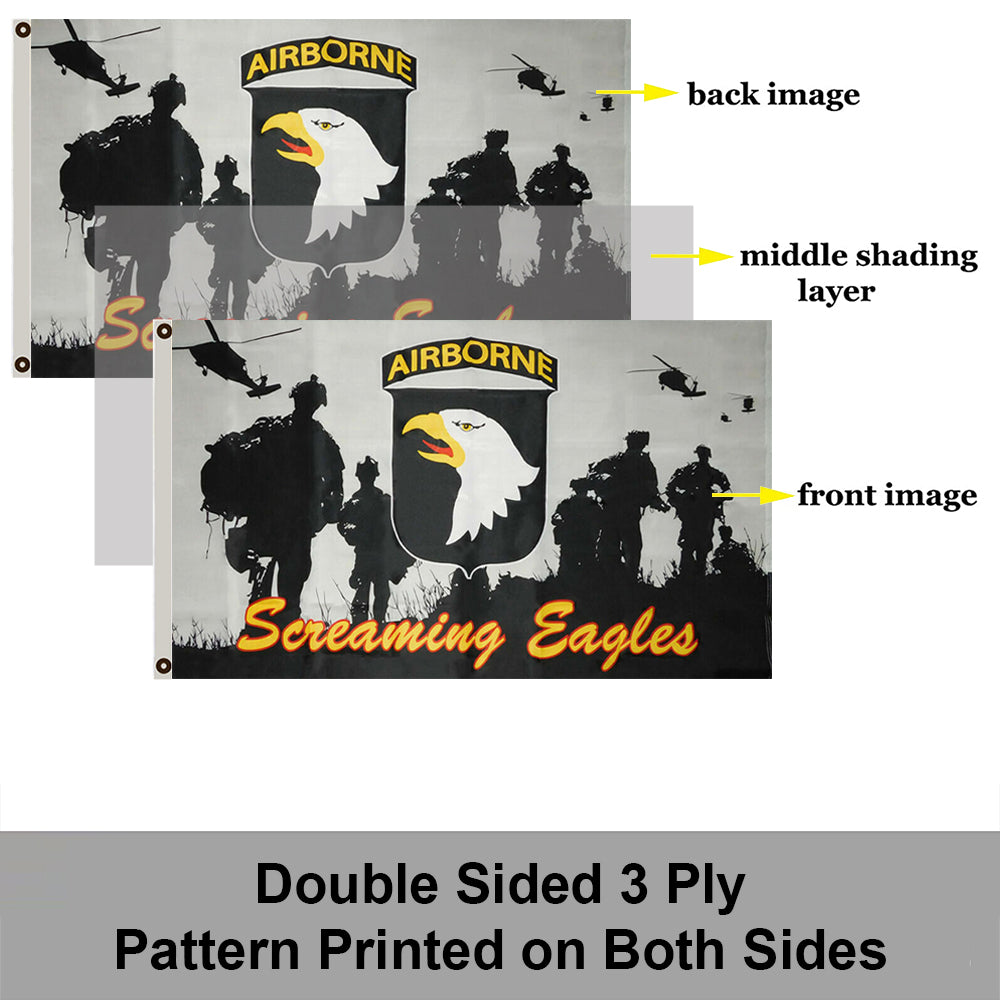 Army 101st Airborne Screaming Eagles Soldiers flag 3x5ft banner man cave