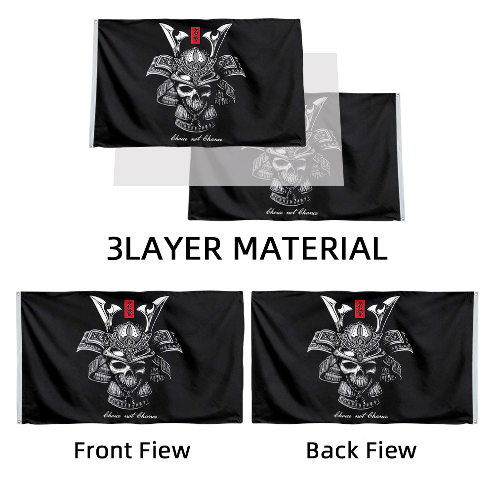 Bushido "Choice Not Chance" flag 3x5ft banner man cave