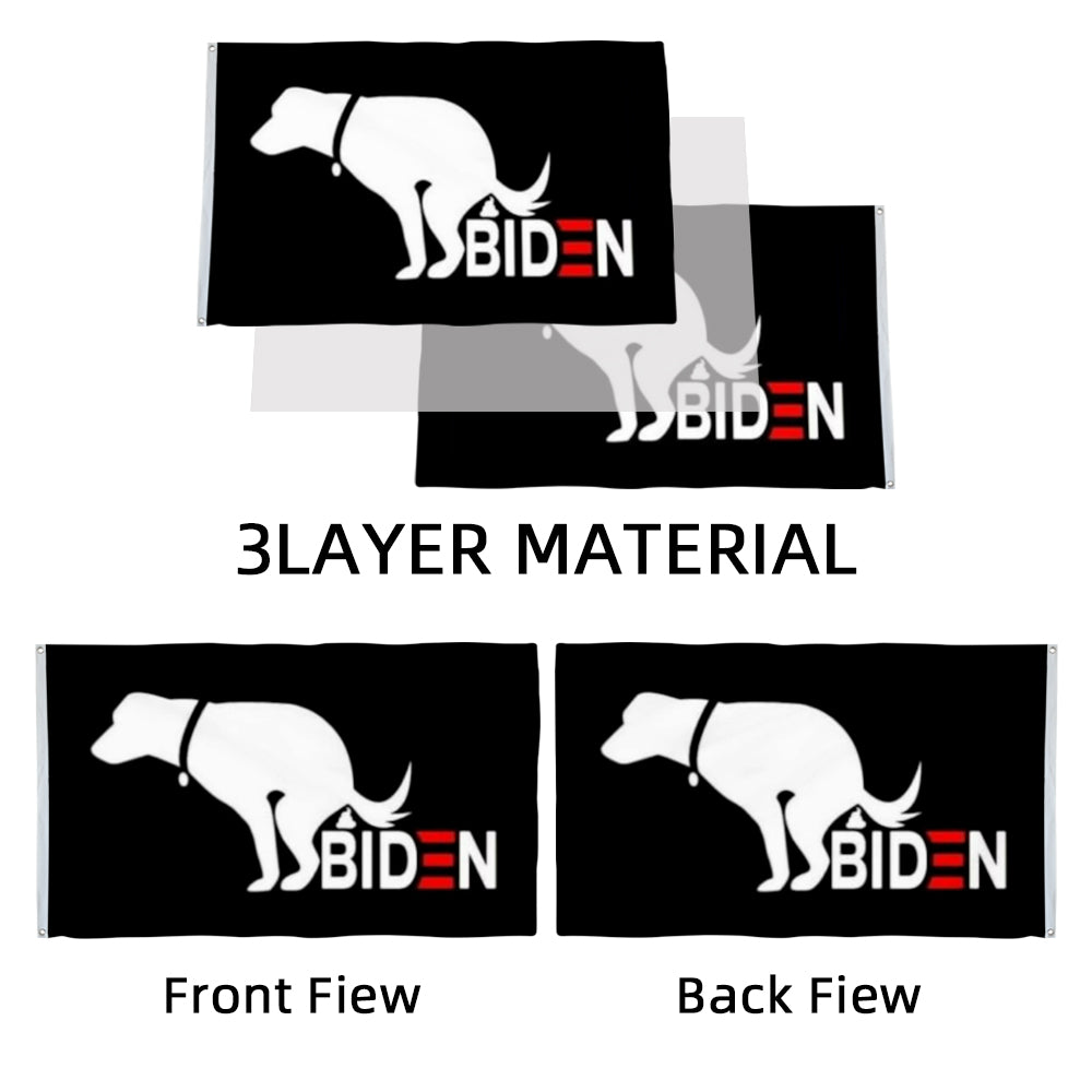 Biden Dog Crap B America flag 3x5ft banner man cave