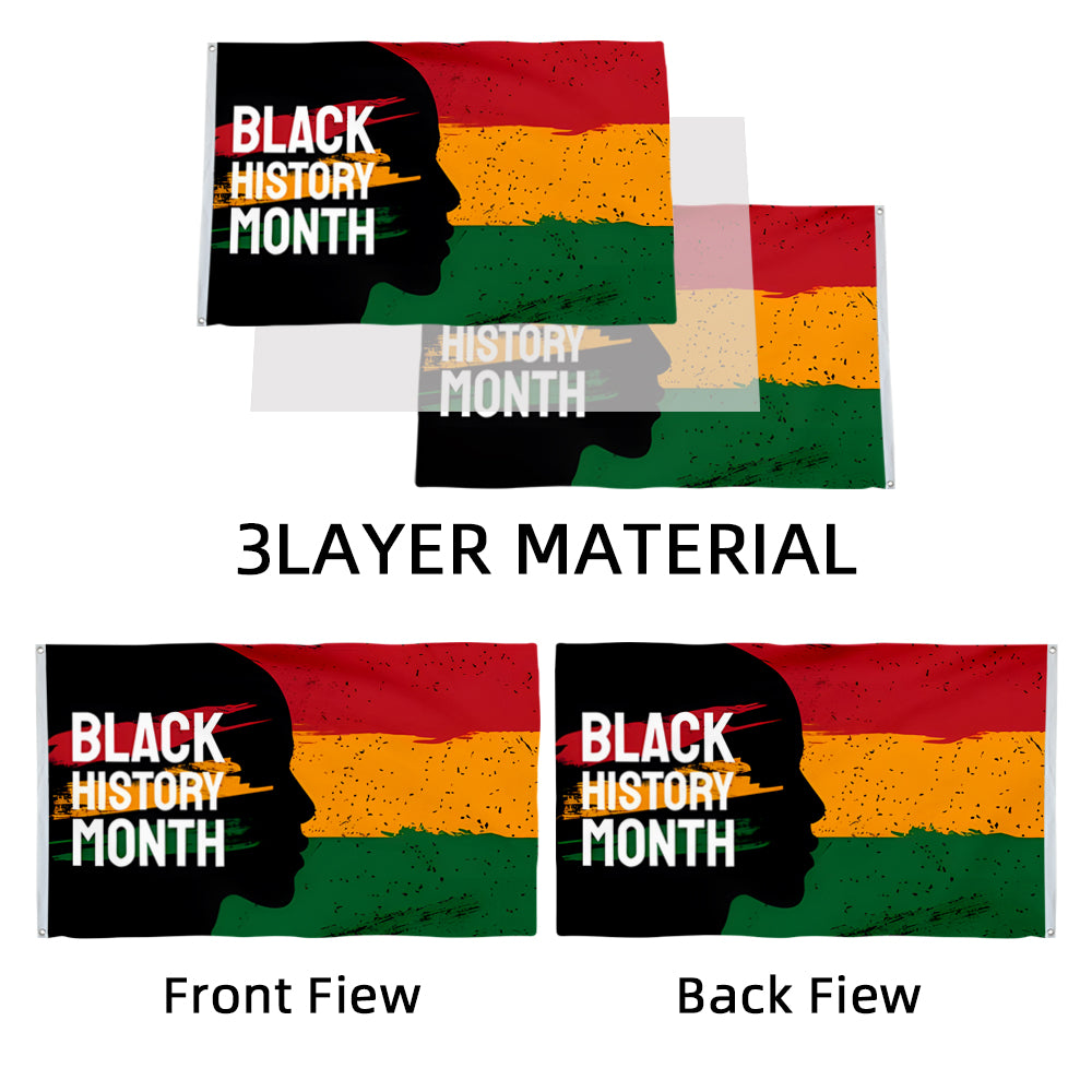 Black History Month Face flag 3x5ft banner man cave