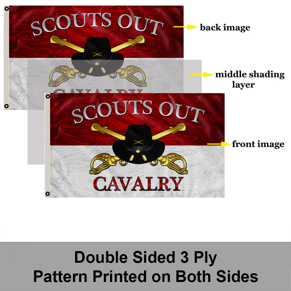 CAVALRY OFFICER STETSON SCOUTS OUT flag 3x5ft banner man cave