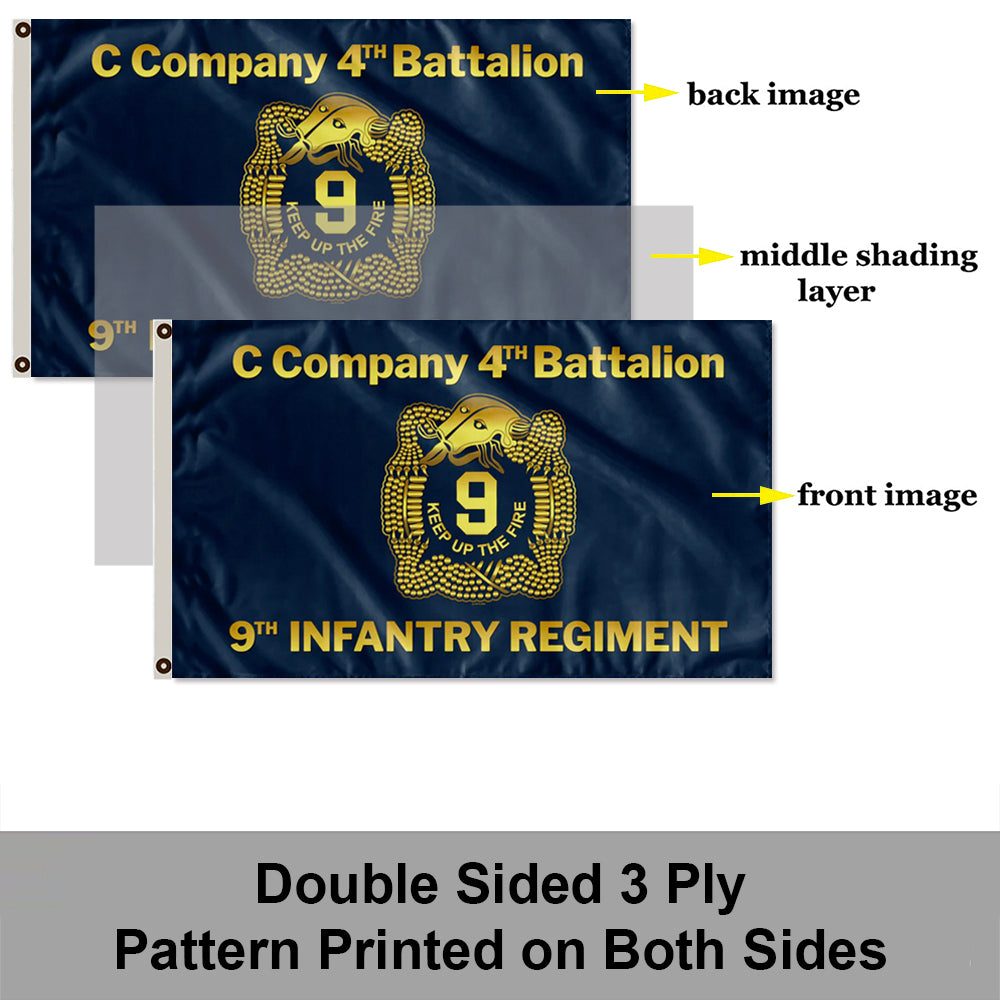 C CO 4TH BN 9TH INF REGT flag 3x5ft banner man cave