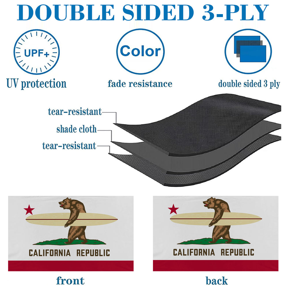 California Republic Surfing Bear flag 3x5ft banner man cave