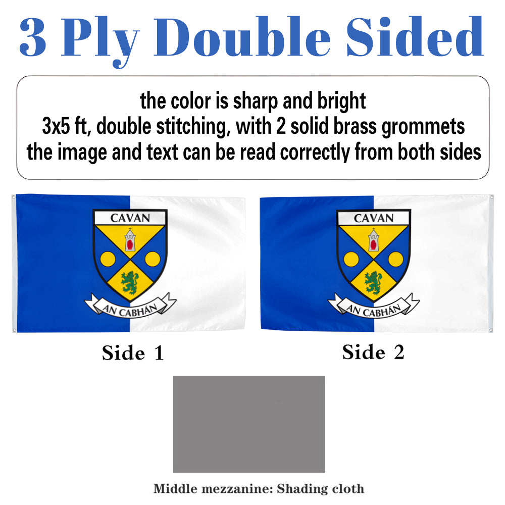 Cavan County Coat of Arms Ireland flag 3x5ft banner man cave
