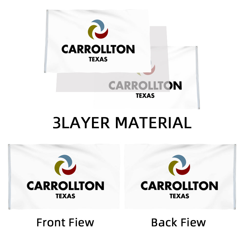 City of Carrollton flag, Texas flags 3x5ft banner man cave