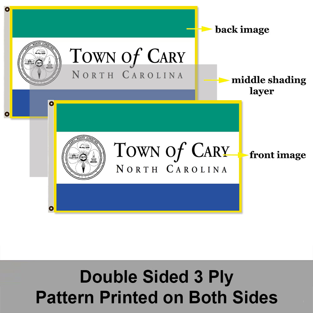 City of Cary flag, North Carolina flags 3x5ft banner man cave
