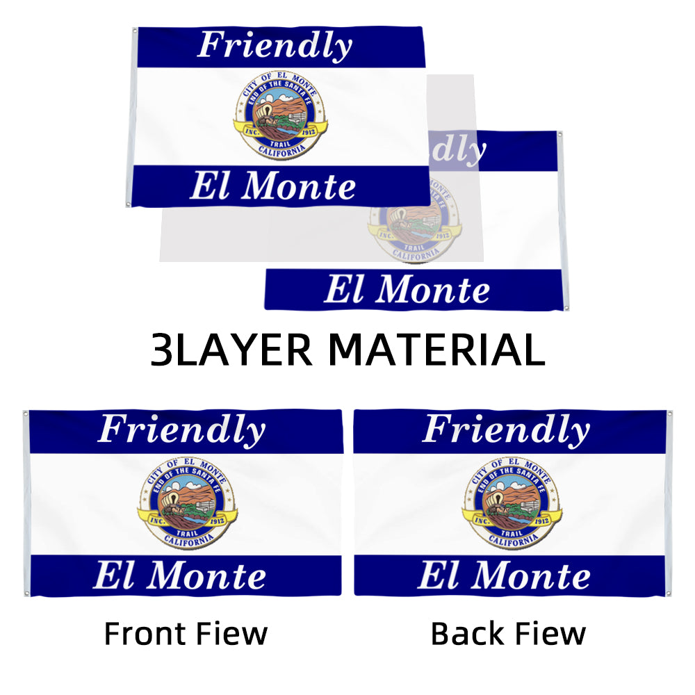 City of El Monte (California, USA) Flag: 3x5ft Man Cave American California Friendly City Style Decor Banner