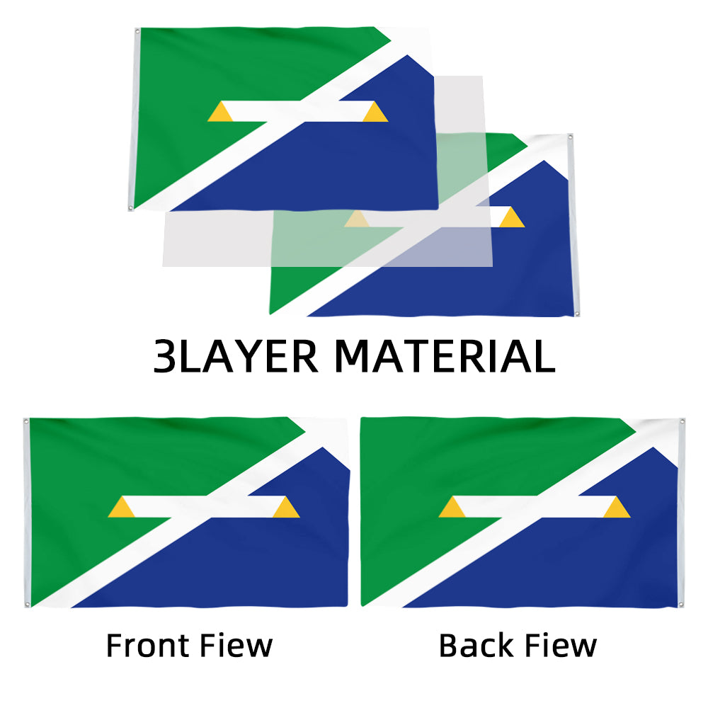 City of Fishers (Indiana, USA) Flag: 3x5ft Man Cave American Indiana Modern Geometric Style Decor Banner
