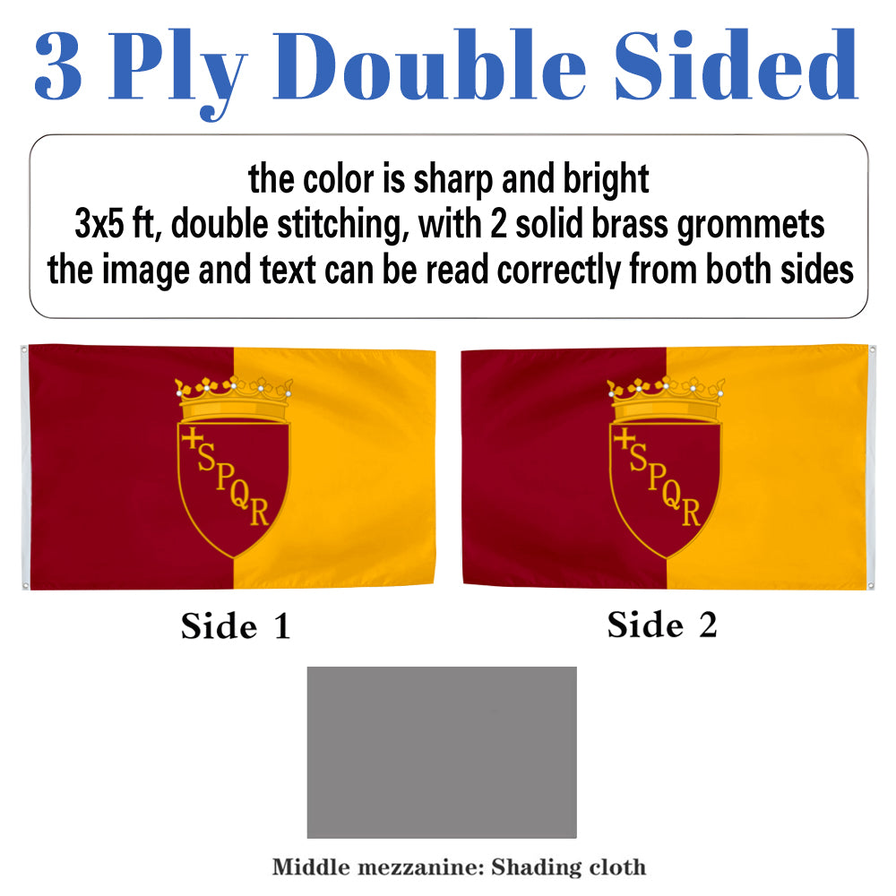 City of Roma Coat of arms flag 3x5ft banner man cave