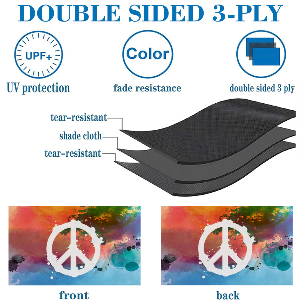 Colorful Peace Sign flag 3x5ft banner man cave