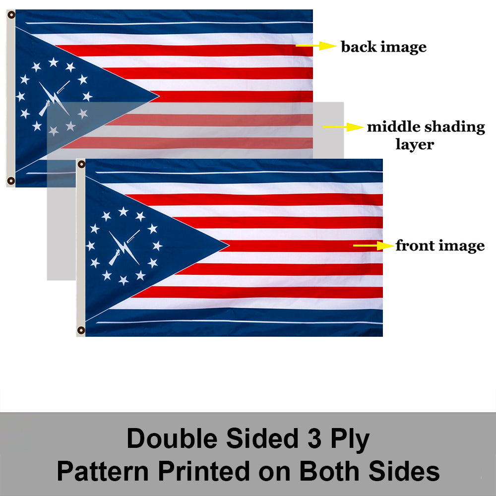 Fallout Commonwealth Minutemen Theme Flag: 3x5ft Man Cave Game Culture-Style Banner