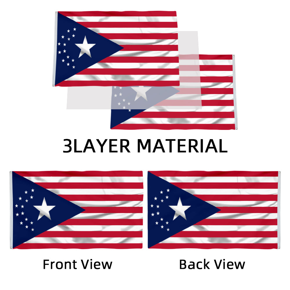 Cyberpunk-Influenced USA flag 3x5ft banner man cave