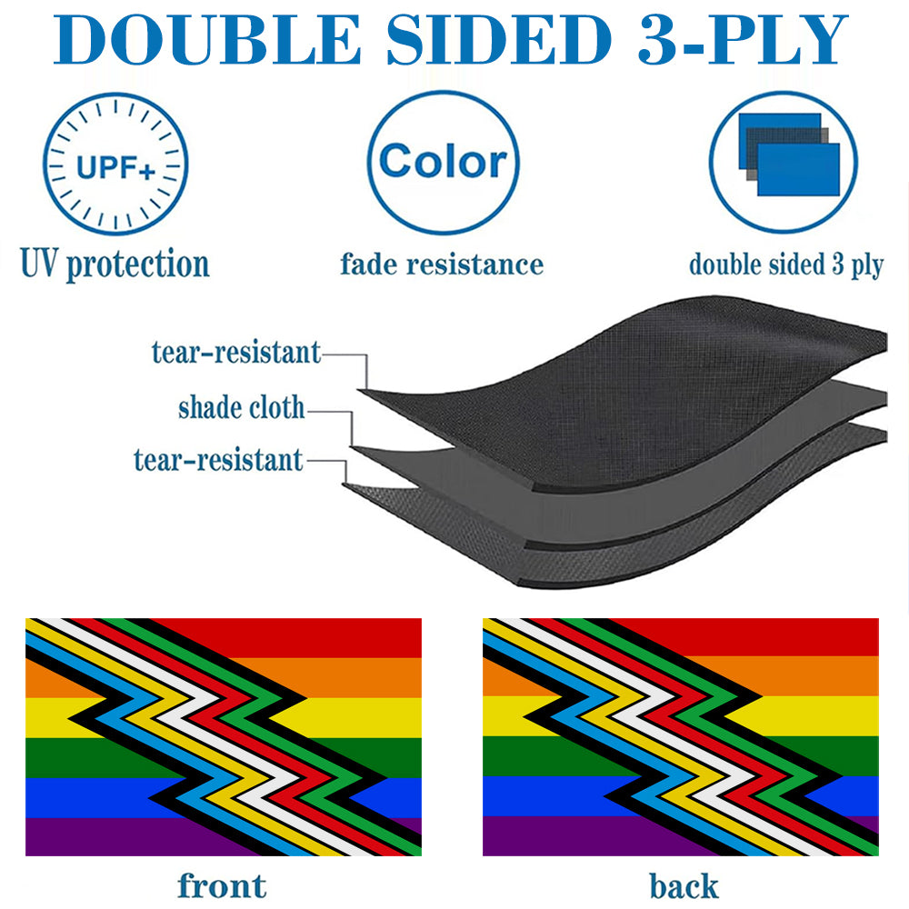 Disability Lightning Rainbow Pride flag 3x5ft banner man cave