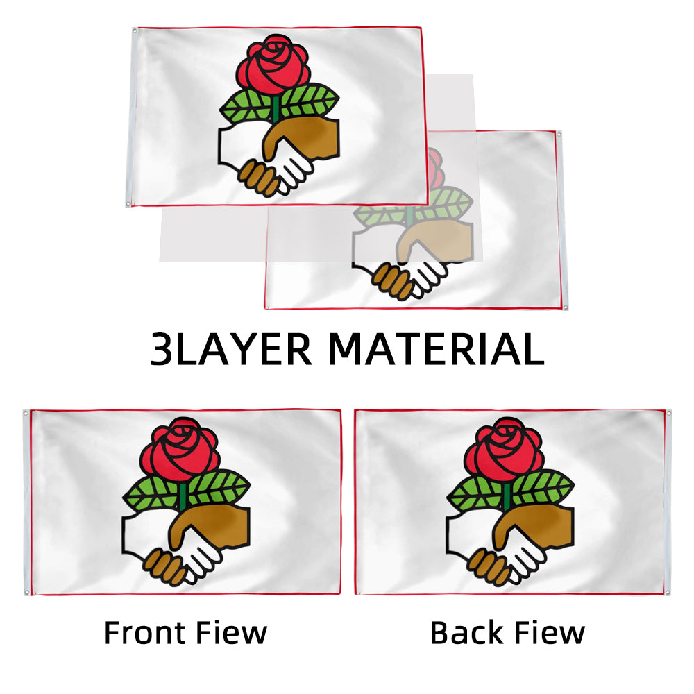 Democratic Socialists of America (DSA) flag 3x5ft banner man cave