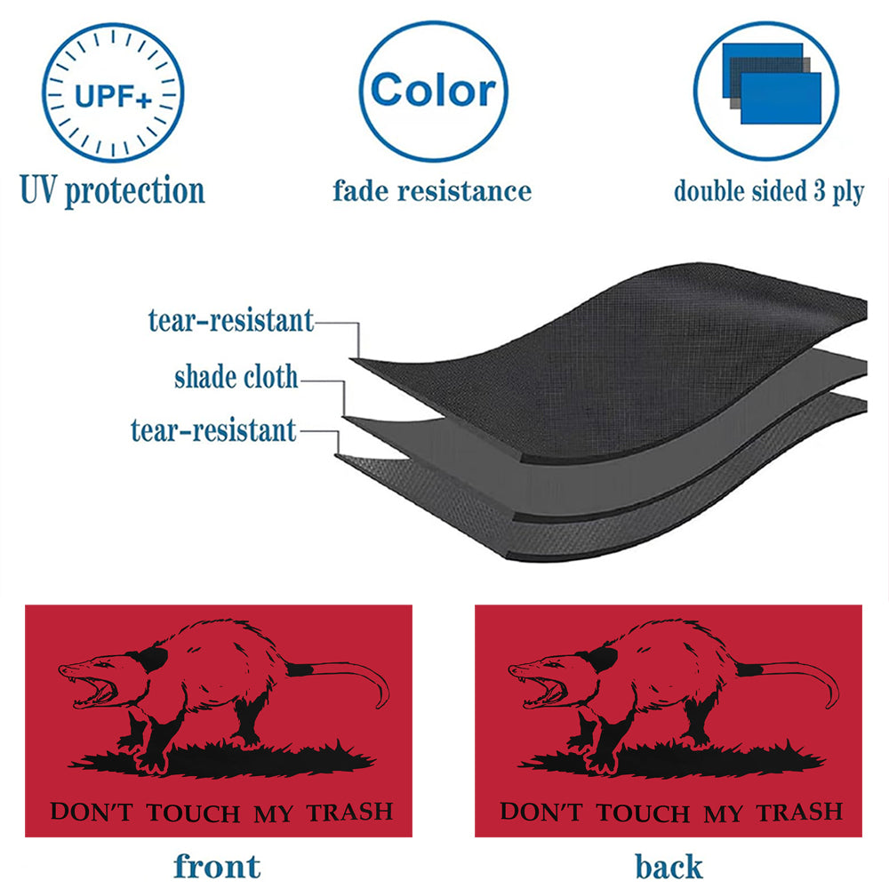 "Don't Touch My Trash" Angry Possum Funny flag 3x5ft banner man cave