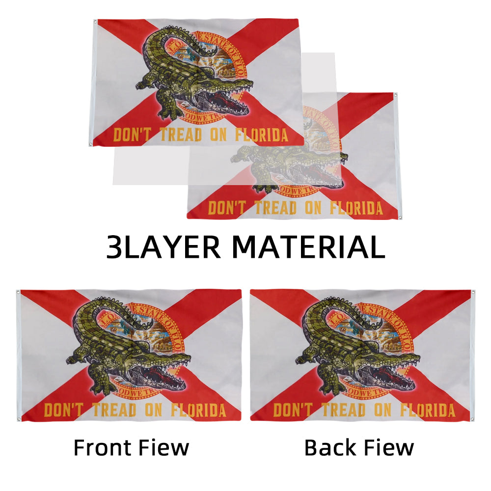 "Don't Tread On Florida" Gator flag 3x5ft banner man cave