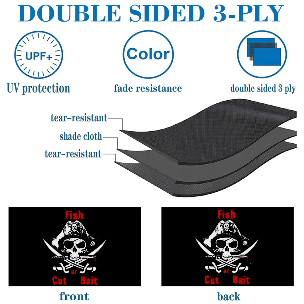 “Fish Or Cut Bait” Pirate flag 3x5ft banner man cave