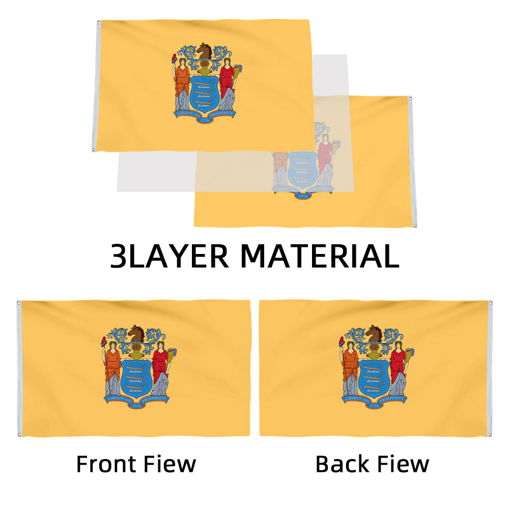 New Jersey State flag 3x5ft banner man cave