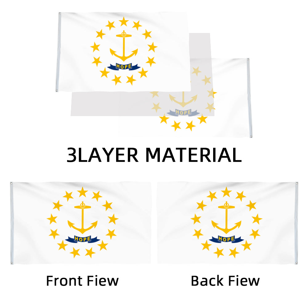 Rhode Island State flag 3x5ft banner man cave