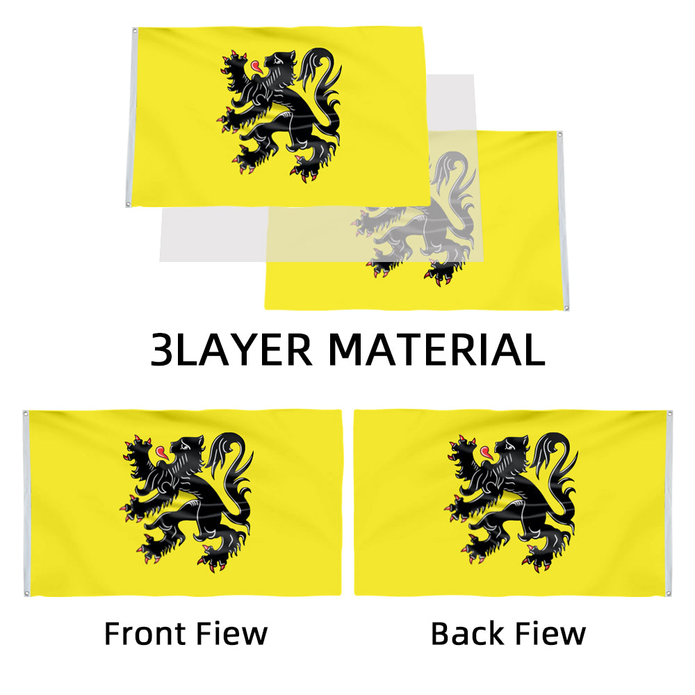 Flanders Lion flag 3x5ft banner man cave
