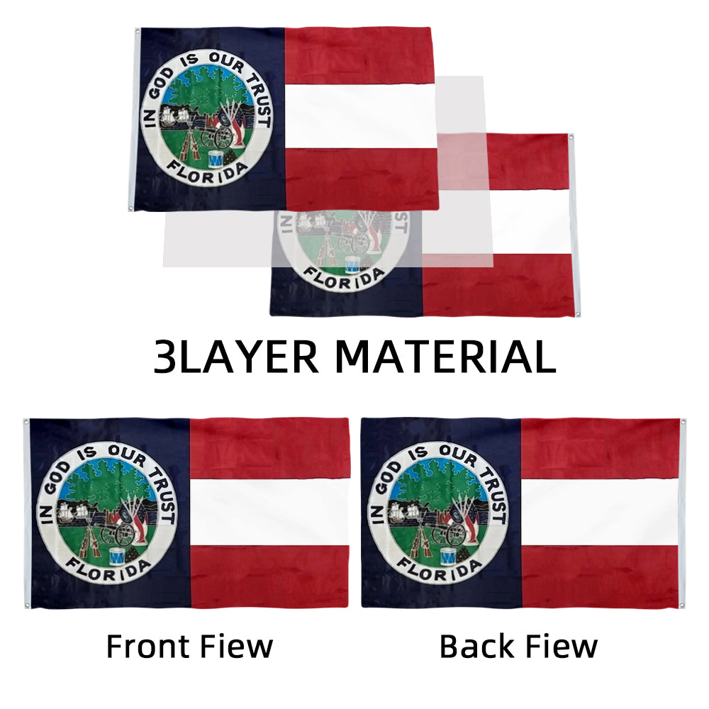 Florida Republic In God is Our Trust flag 3x5ft banner man cave