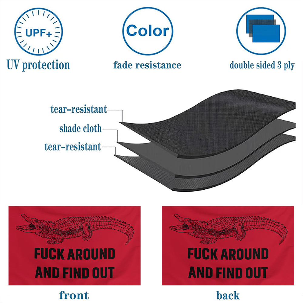 Fuck Around and Find Out Alligator flag, The Original FAFO flags 3x5ft banner man cave