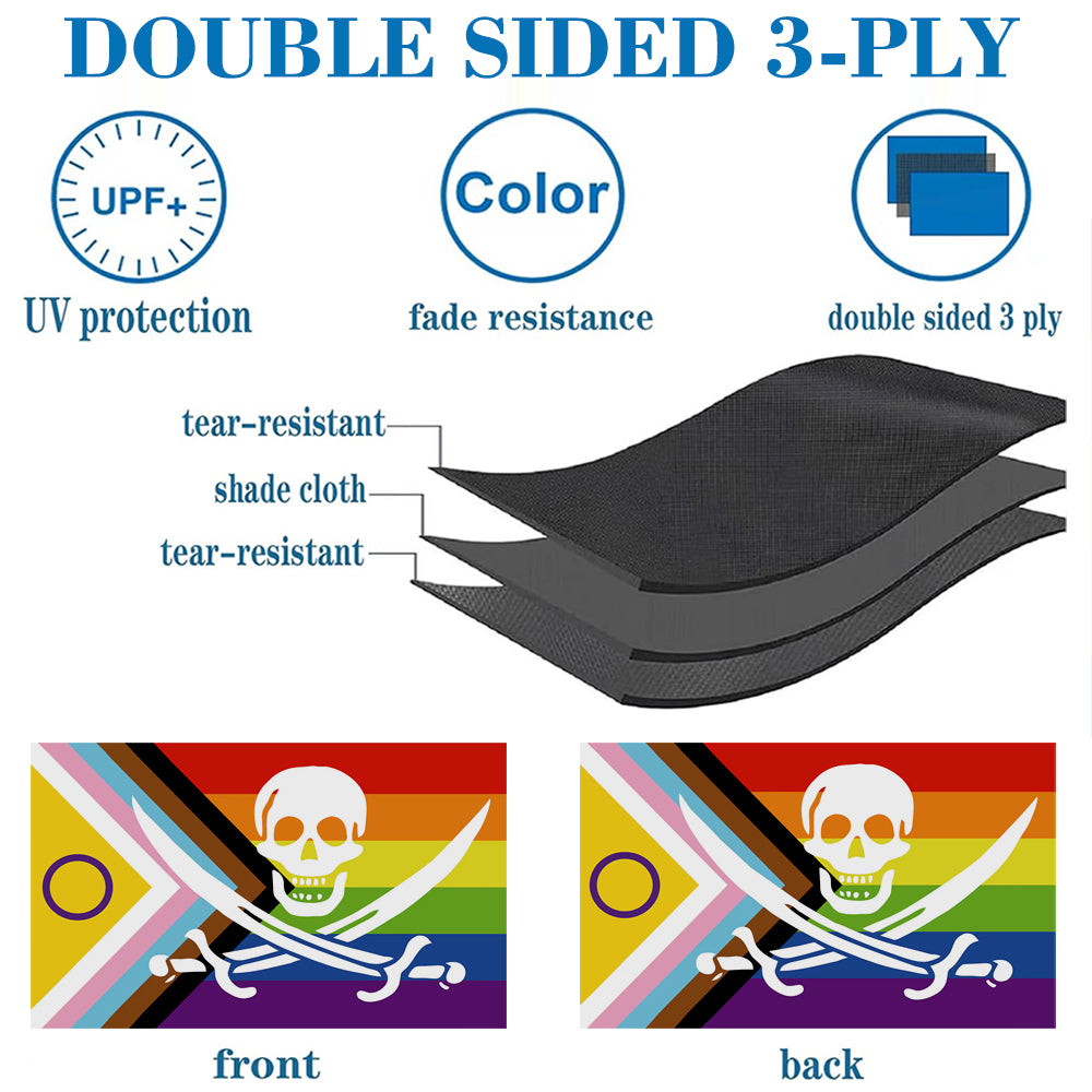 Intersex inclusive Pansexual Pride flag Pirate of Jack Rackham Gay LQBTQ + ally Pride flags 3x5ft banner man cave