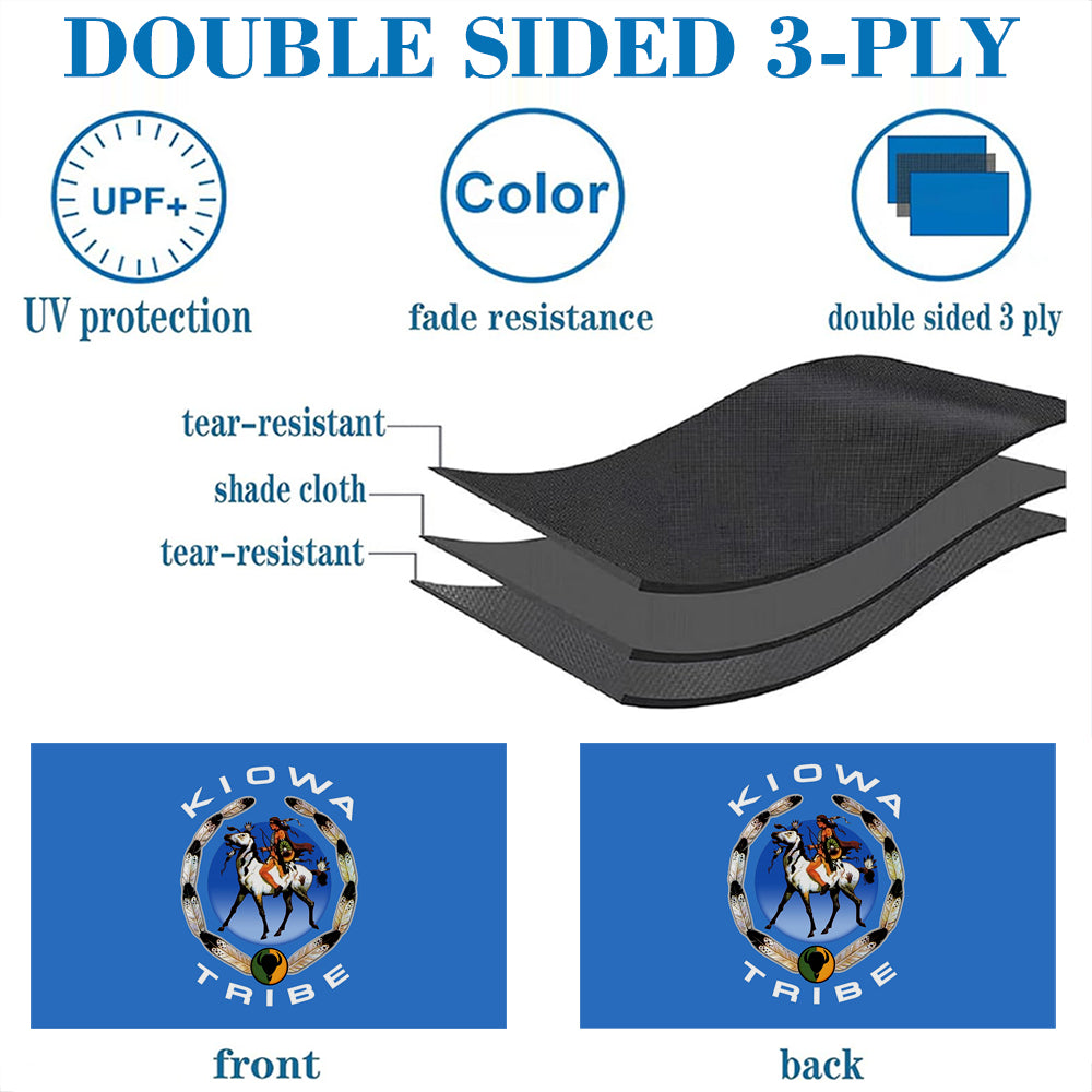 Kiowa Tribe Flag (Native American): 3x5ft Man Cave Native American Tribal Style Decor Banner