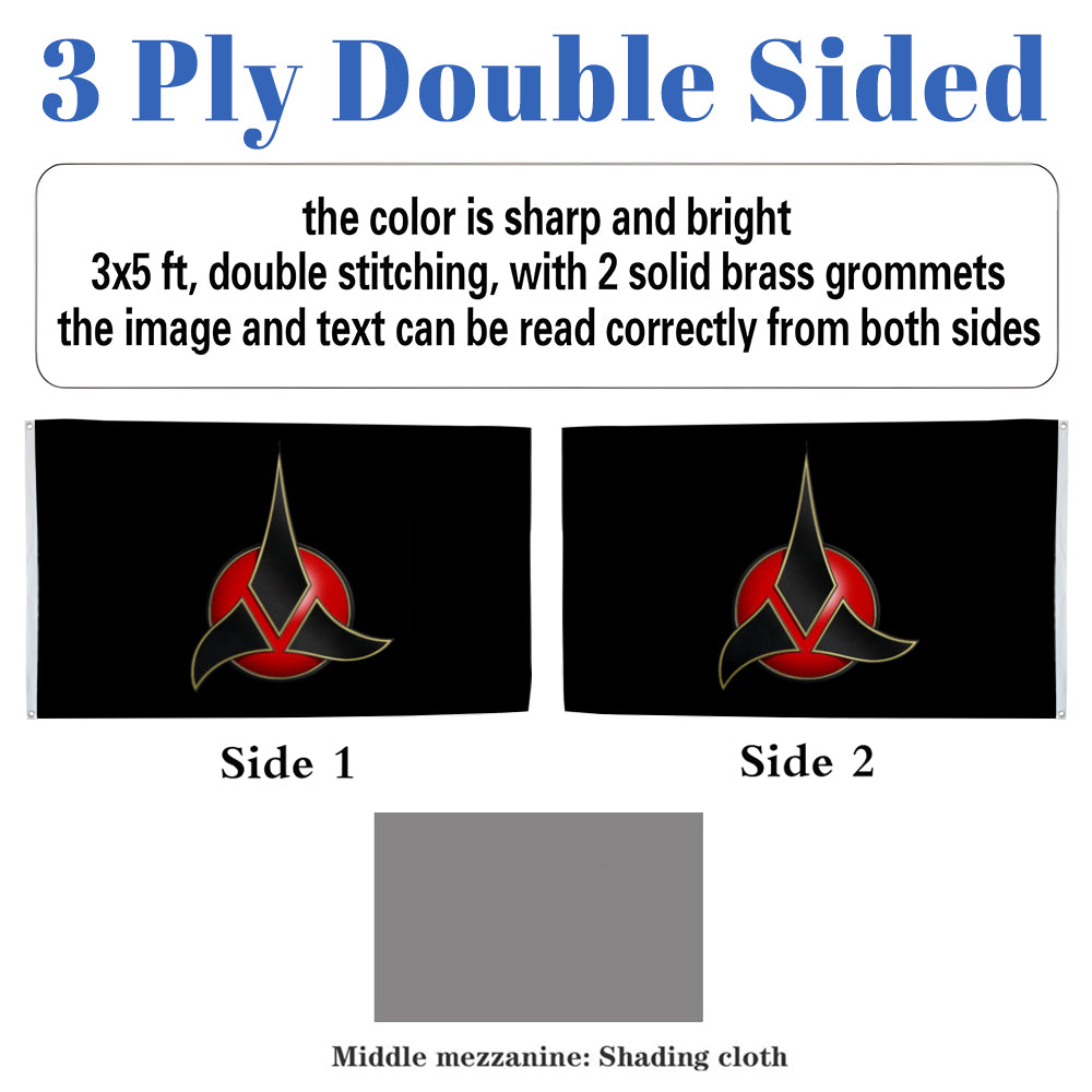 Klingon flag 3x5ft banner man cave