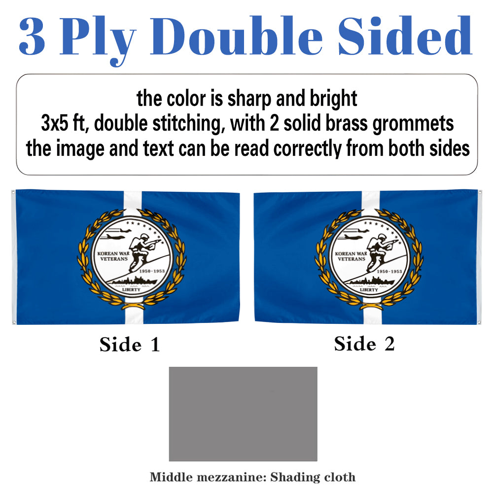 Korean War Veterans flag 3x5ft banner man cave