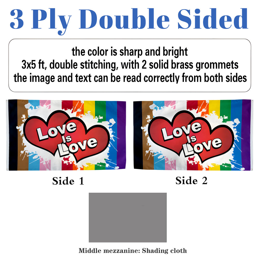 Love is Love Rainbow flag 3x5ft banner man cave