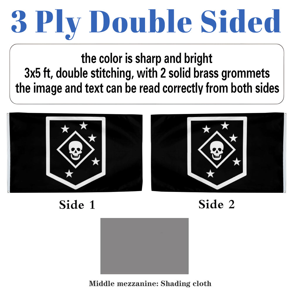 Marine Raiders flag 3x5ft banner man cave